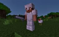 A player wearing a full set of iron armor. Image via patel14patel on Tumblr.